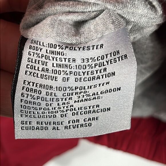 🏈 Vintage OKLAHOMA SOONERS Embroidered Fleece Lined Pullover Windbreaker Jacket - Picture 7 of 11